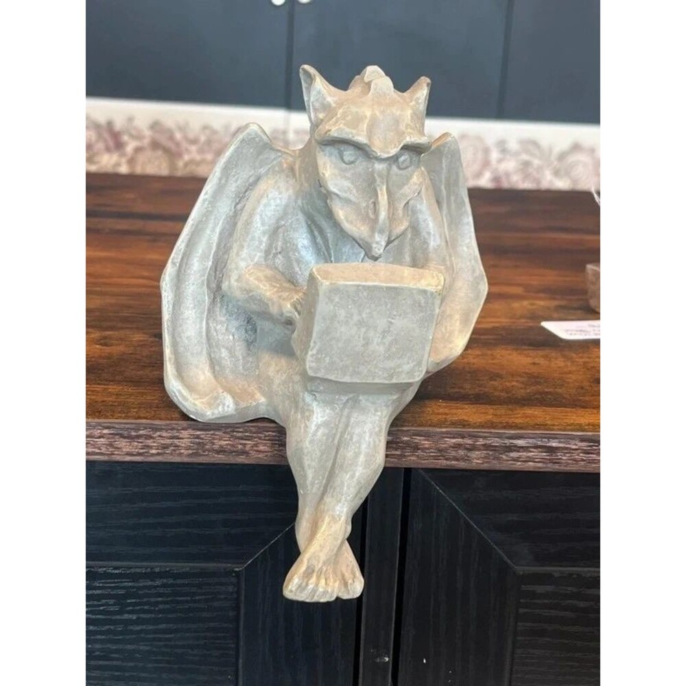Vintage 1997 HPI Gargoyle with Laptop Resin Shelf Sitter Gothic Decor